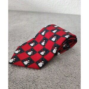 Special Ties Snowmen With Broom Christmas Mens Neck Tie by Hallmark